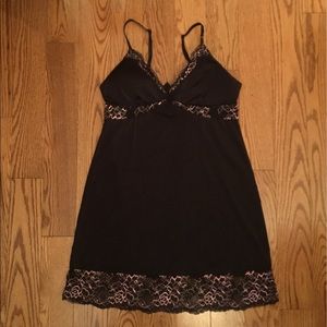 2/$10 - black & pink + leopard print night gowns